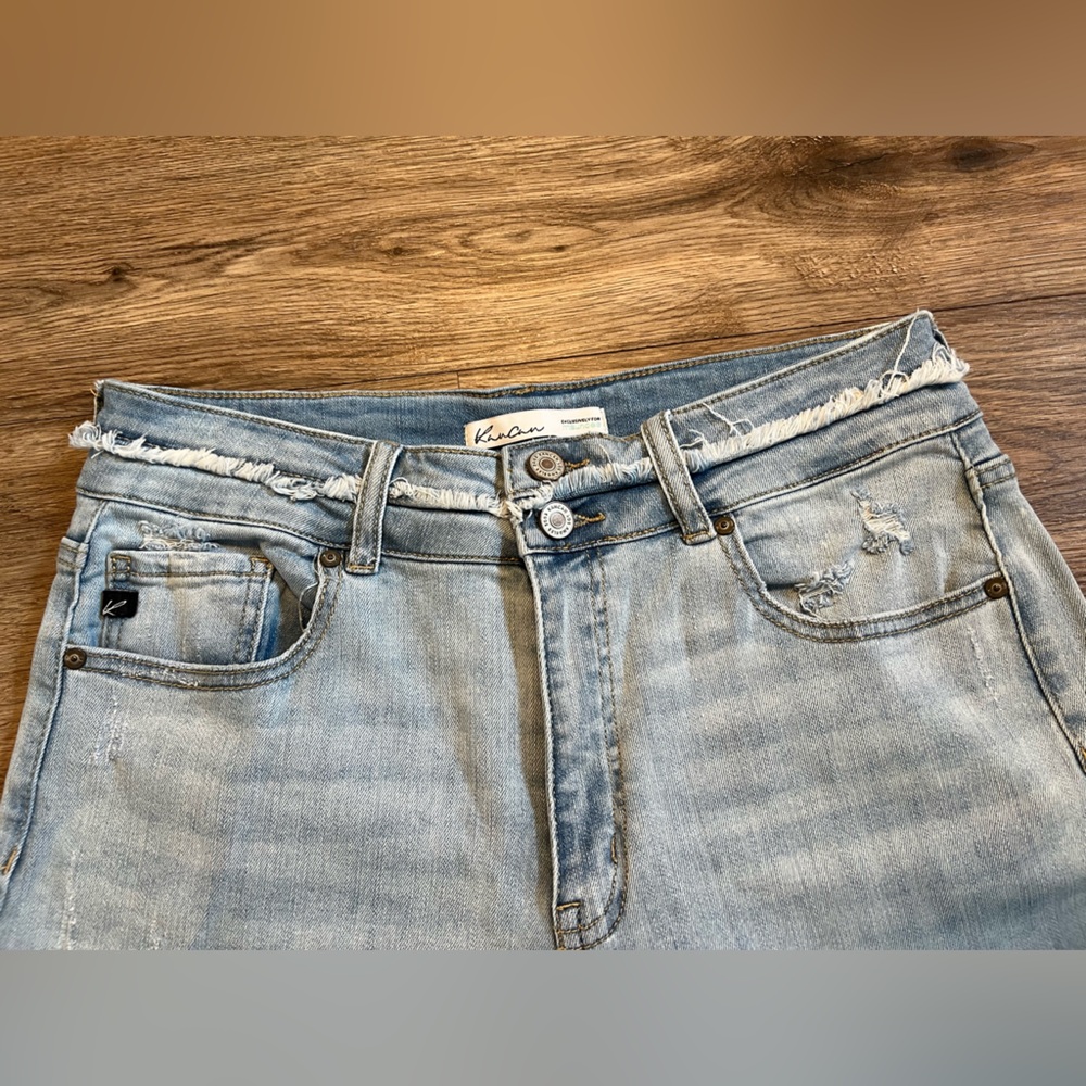 KanCan Exclusively for Maurice’s High Rise Ripped Capri Denim Jeans Size 30 - Picture 5 of 9